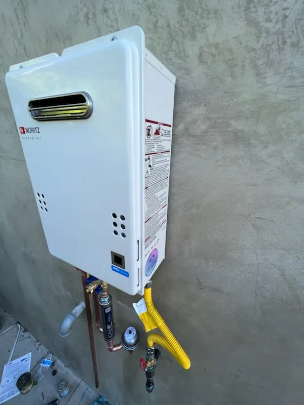 Tankless water heater installation for Merrimac homes